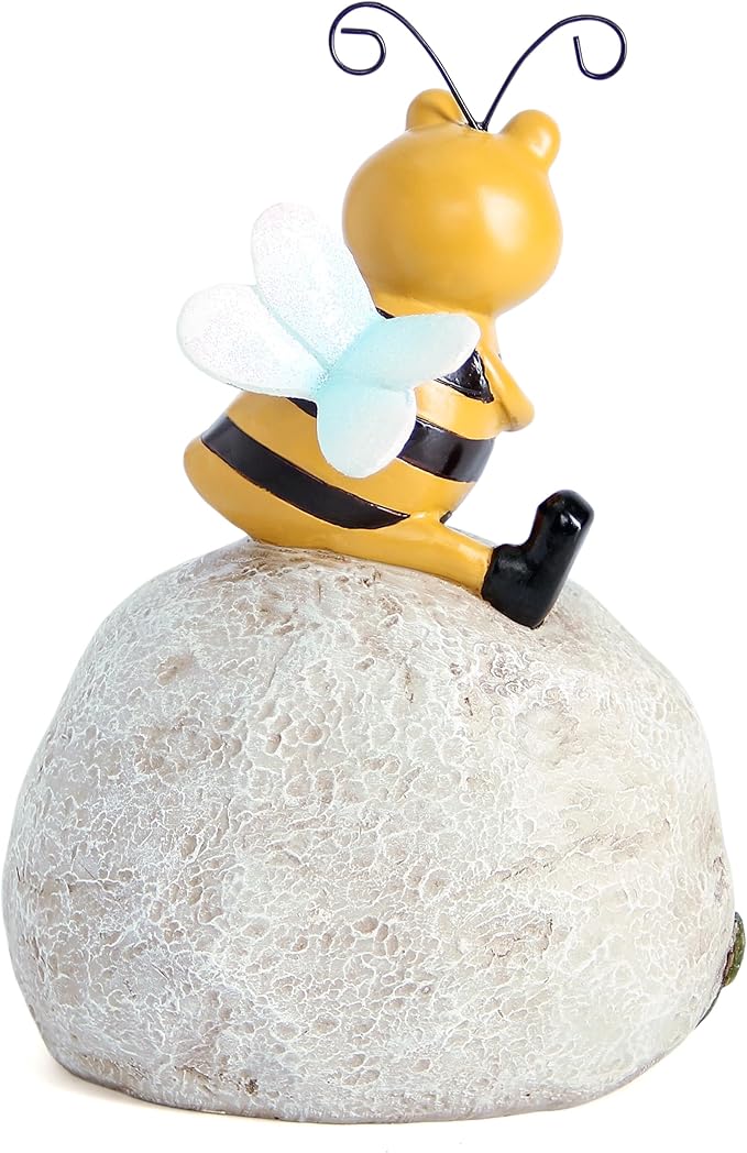 Smadeer Garden Decor Bee Outdoor Statues Sculpture Bumblebee Figurine for Patio Lawn Porch Yard Backyard Honey Bees for Insect Lovers Gifts Garden Ornaments for Home Decor Spring Summer