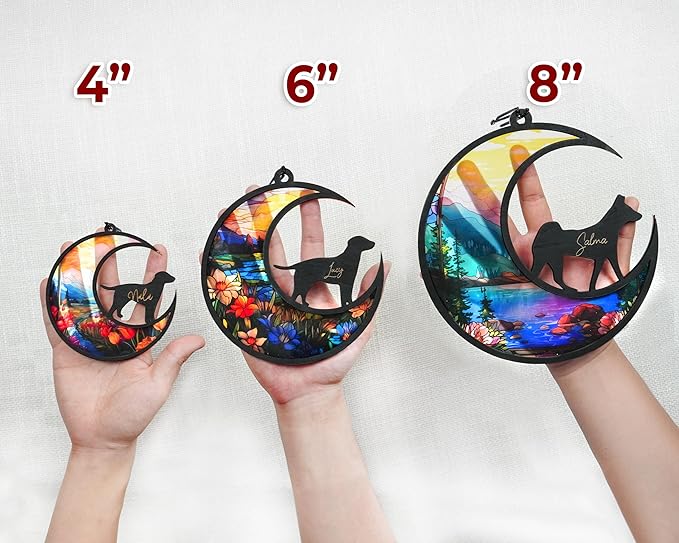 Cat Memorial Suncatcher, Loss of Cat Sympathy Gift, Pet Memorial Gifts for Feline Friend, Stained Glass Window Hanging, Pet Crystal Suncatcher Passed Away Keepsake, Remembrance Gifts for Kitty