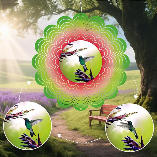 Hummingbird Gifts for Mom, Moms Wind Spinners, Mother's Day Best Gift for Mom, Mother Birthday Gift from Daughter Son, Love Reminder Gifts for Mother's Day, Garden Decor Gifts for Outside, Patio, 12in