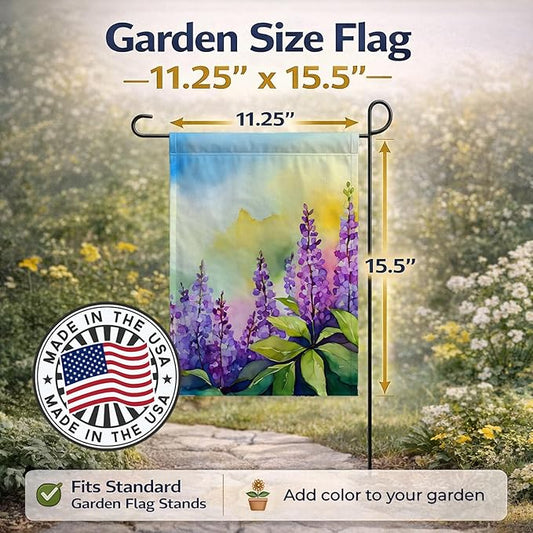 Caroline's Treasures Idaho Syringa in Watercolor Garden Flag Mailbox Flag Decorative Yard Flag Banner Outside Patio Artwork Yard Flower Beds, Garden Size, Multicolor
