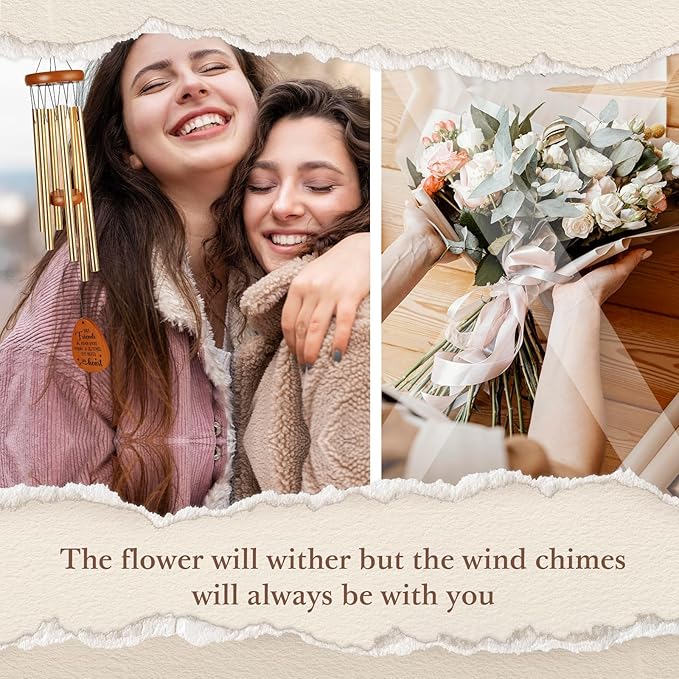 Aurahouse Friendship Gifts for Women, Long Distance Best Friend Wind Chimes, Bestie Gifts for Best Friend Woman Men, Best Friend Birthday Gift for Women, Friendsgiving for Friends
