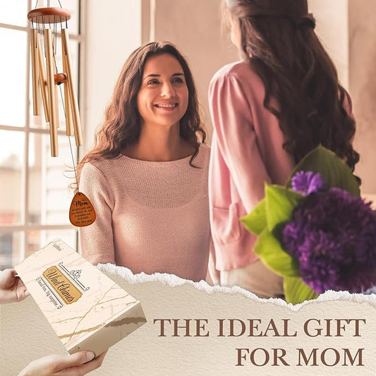 Leebbsin Gifts for Mom, Moms Wind Chimes, Mother's Day Best Gift for Mom, Mother Birthday Gift from Daughter Son, Love Reminder Gifts for Mother's Day Christmas-Large 36''