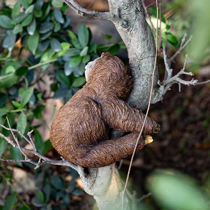 Sloth Tree Hugger, Outdoor Ornament, Sloth Sculpture, Resin Garden Sculpture Ornament, Tree Peeper Statue Garden Statue Deals