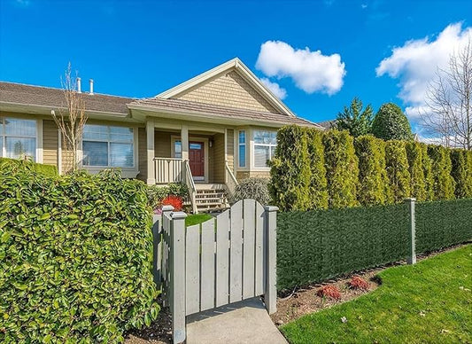 Faux Ivy Privacy Fence Screen 16PCS 20 x 20 Inch Artificial Faux Ivy Hedge Expandable Faux Privacy Fence Decoration for Wall Screen, Outdoor Garden, Wedding Decor,No Cable Tie (160x40 inches)
