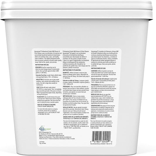 Aquascape 30409 AquascapePRO SAB Stream and Pond Cleaner Dry Treatment for Pond Water Feature Waterfall Stream, 9 lbs