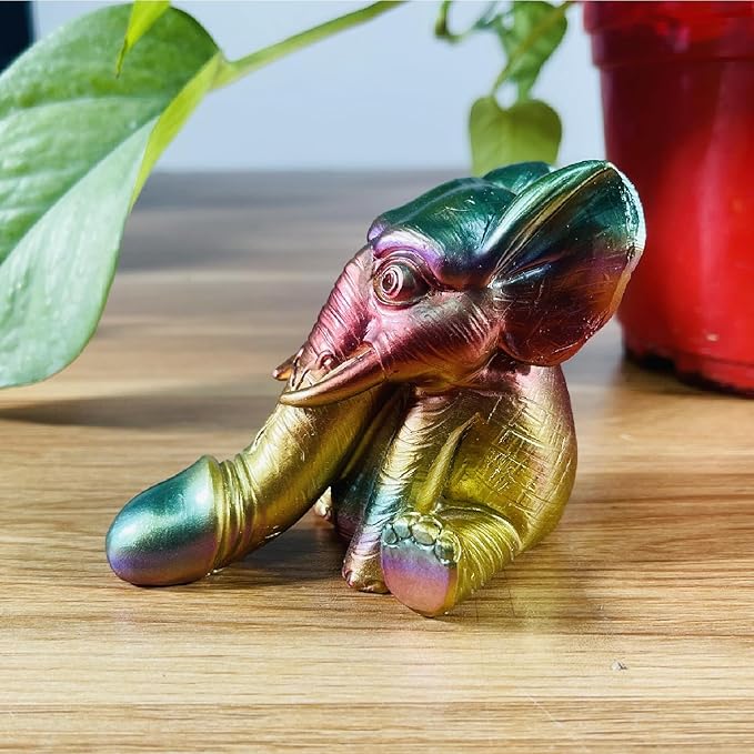 Evil Penis Outdoor Garden Statues, Funny of Tortoise Sculptures Yard Decorations Lawn Ornaments Decor Inappropriate Weird Gifts for Women Housewarming Mother's Day (Elephant)
