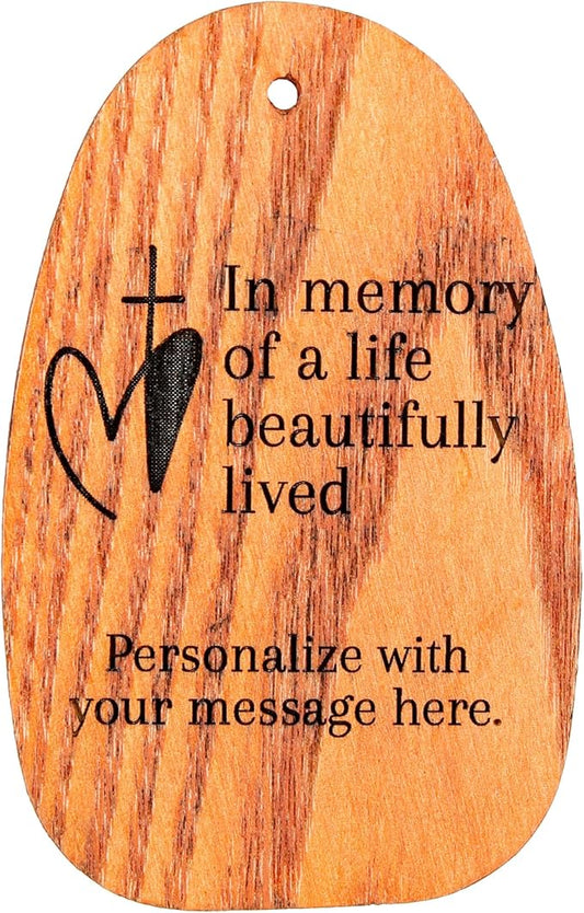 Woodstock Wind Chimes Personalized Amazing Grace Memorial Chime for Outside 24'' Medium Silver Sympathy Customized Heart Cross Inspirational Wind Chime for Outdoor Patio Home Garden Decor (P-AGMS27)