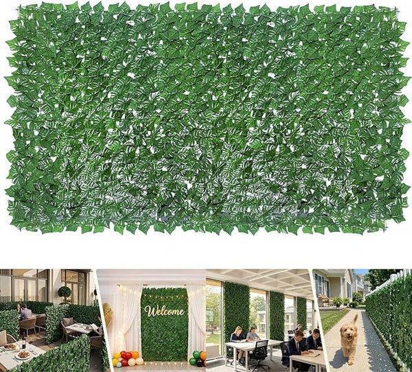Bybeton Artificial Ivy Privacy Screen - 40" X 160" UV-Anti Fake Leaves Vines -Fade-Proof Leaf Panels for Outdoor Patio, Backyard Garden & Balcony Fence
