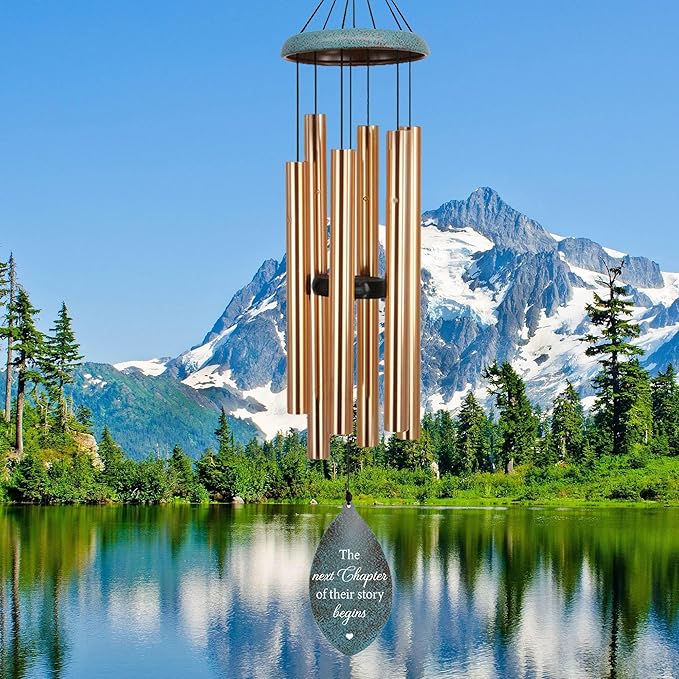 ASTARIN Wedding Gifts Wind Chime, Personalized Names & Date Wind Chimes Gifts for Couple 2024, Wedding Gift for Newlywed Bride Groom, Engagement Gift Valentine’s Day Anniversary(Produced in USA)