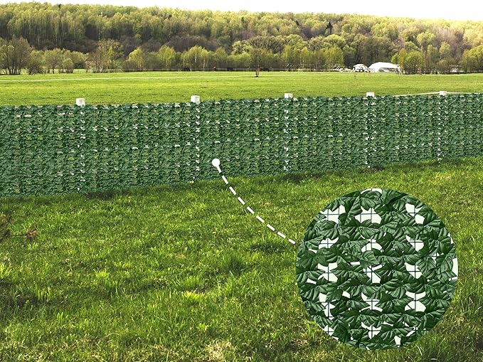 ODTORY Artificial Ivy Privacy Fence Wall Screen,60X120 in UV-Anti Faux Greenery Backdrop Ivy Vine Leaf Hedges Fence Panels for Patio, Balcony, Garden, Backyard Indoor Outdoor Green Wall Decor
