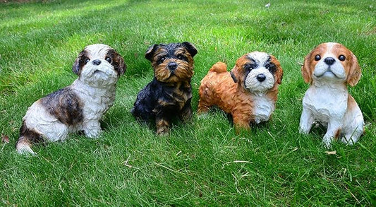 Cavalier King Charles Spaniel Puppy S by Michael Carr Designs - Outdoor Puppy Dog Figurine for Gardens, patios and lawns (80092)