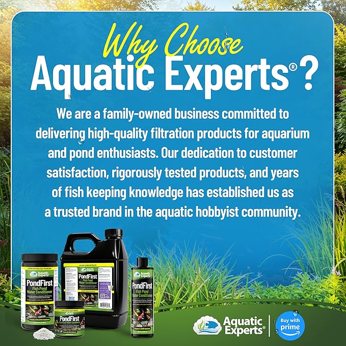 PondFirst Pond Water Conditioner - Concentrated Instant Dechlorinator for Fish Ponds, Makes Water Safe for Koi and Goldfish, Made in The USA, Aquatic Experts (Liquid - 500 ml)