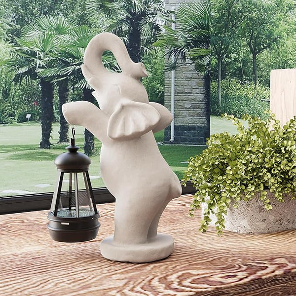 Elephant/Cat Sculpture Lantern Decor - Outdoor Lanterns&Indoor Statue Decorations for Garden,Yard,Porch,Home,Balcony - Gifts for Birthdays,Christmas,Children,Friends,Family,Mom,Women (W - Elephant2)