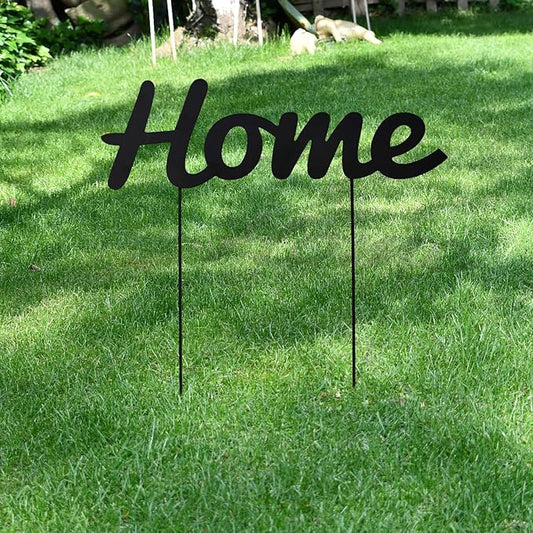 Metal Letters Garden Stakes Yard Art Word Sign Lawn Decoration Indoor Outdoor Plant Pot Decor Decorative Stick for Patio Pathway Flower Bed (home)