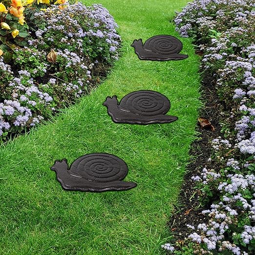 BRASSTAR Cast Iron Snail Shape Stepping Stone Stepping Footstone for Garden Path, Lawn, Yard, Patio, Farmland, Door Entrance, Outdoor Decor TQGJPT362