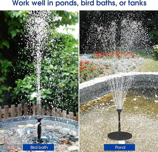 Biling 5.5W Solar Fountain for Bird Bath, Garden Pond, Fish Tank & 8W Solar Pond Aerator with 4400 mAh Battery Backup for Fish Pond Stock Tank Aquarium