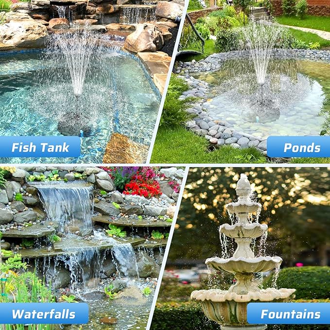 Antfraer Pond Filter Fountain Pump Kits with UV Clarifier, Pond Filter Box with 40W 660GPH Submersible Pump, KOI Pond Filter for Outdoor Ponds Garden Fountain Waterfall Aquarium Koi Pond