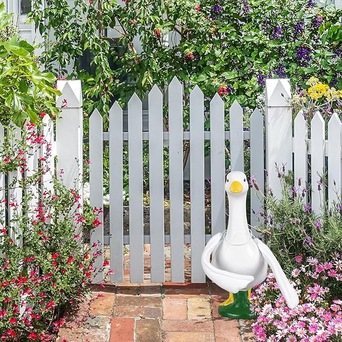 JarThenaAMCS Poseable Goose Wings for 23" - 28" Porch Goose Outfit Accessories White Wings for Fall Christmas Party Outdoor Patio Yard Lawn Decoration