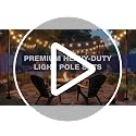 Excello 10-Foot Outdoor String Light Pole - Yard Mount