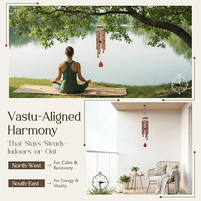 Premium Spiritual Mandala Wind Chime โ Vastu-Inspired Deep-Tone Chimes for Home, Garden & Patio โ Large 37โ Mindful Gift of Abundance, Good Luck & Healing โ One Tree Planted