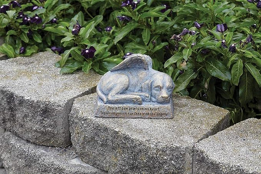Roman Garden - Dog with Wings Garden Statue, 6H, Garden Collection, Resin and Stone, Decorative, Memorial Gift, Garden Gift, Home Outdoor Decor, Durable, Long Lasting