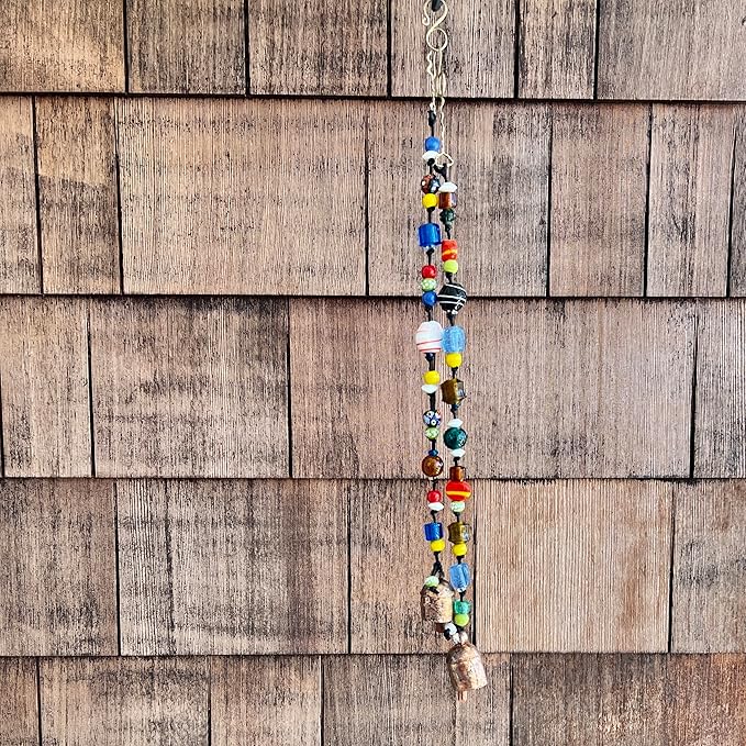 Glass Bead Windchimes Outside Beaded Yard Garden Outdoor Memorial Sympathy