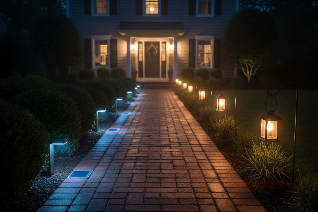 Solar Pathway Lights vs Outdoor Lanterns for a Dark Front Walkway: Pros and Cons