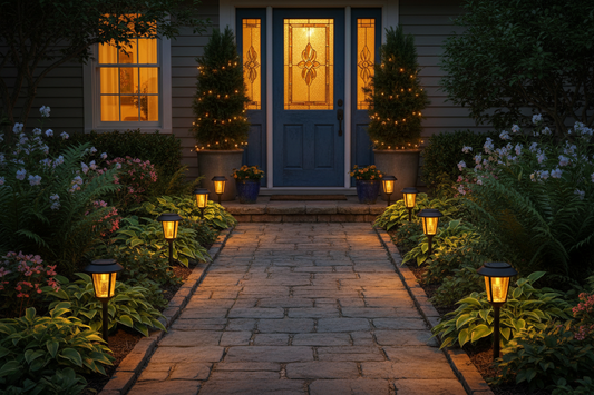 How to Light a Dark Front Walkway Without Hiring an Electrician