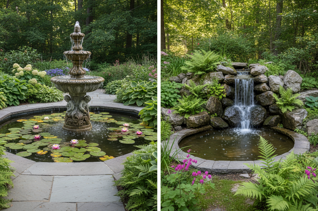 Pond Fountain vs Waterfall for a Small Backyard: Comparing Aesthetics and Maintenance