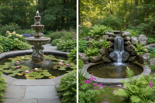 Pond Fountain vs Waterfall for a Small Backyard: Comparing Aesthetics and Maintenance