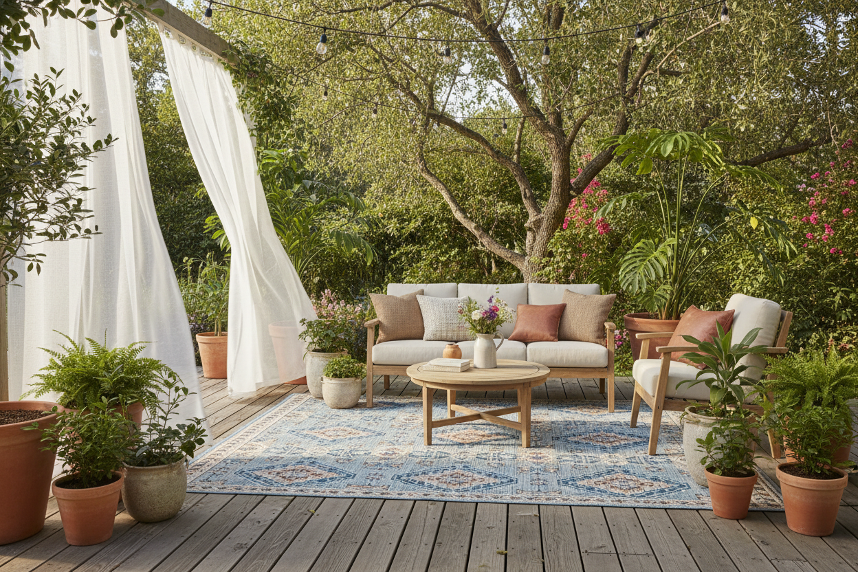 Outdoor Rugs & Curtains