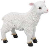 Jerliflyer 1Pcs Lamb Garden Statue,Sheep Hand Made Lifelike Garden Sculpture for Indoor Outdoor Decoration(Small Standing Posture