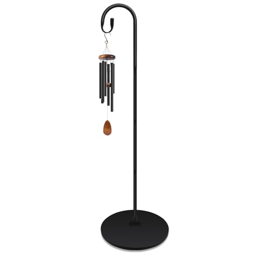 Adjustable 63" Shepherd's Hook with Round Base - Indoor/Outdoor