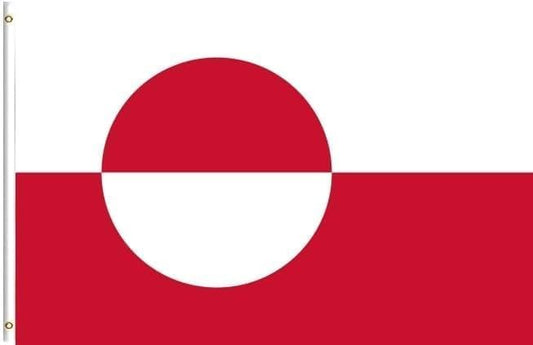 Greenland Flags,2X3FT, 3Ply Double Sided Denmark Greenlander National Flag, Double Stitched with Brass Grommets, For Room Teen Cool Tapestry For Dorm Wall Decor For Porch, Indoor Outdoor Flags, Gifts (3PLY, 2X3)