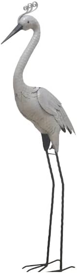 Outdoor Sculptures for Garden Crane Sculpture, Villa Garden Decoration Large Bird Statue Decoration Wrought Iron Crane Animal Metal Sculpture