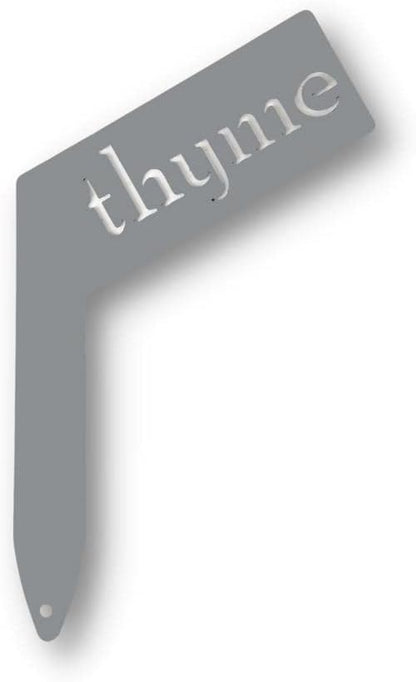 Planter Size Small Metal Garden Plant Vegetable Flower or Herb Markers 13.5 Inches Tall (thyme, Primed Finish)