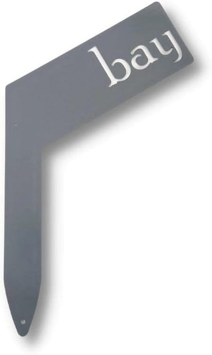 Planter Size Small Metal Garden Plant Vegetable Flower or Herb Markers 13.5 Inches Tall (bay, Primed Finish)