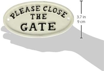 Abbott Collection Oval "Close the Gate" Sign
