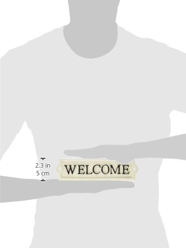 Abbott Collection Antique White Welcome Sign