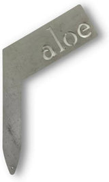 Planter Size Small Metal Garden Plant Vegetable Flower or Herb Markers 13.5 Inches Tall (aloe, Raw, Unfinished Steel)