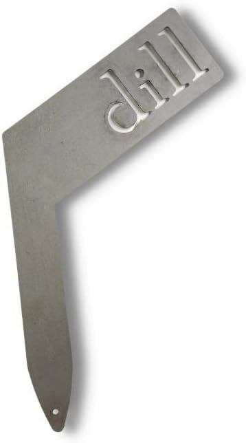 Planter Size Small Metal Garden Plant Vegetable Flower or Herb Markers 13.5 Inches Tall (dill, Raw, Unfinished Steel)