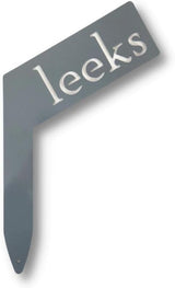 Planter Size Small Metal Garden Plant Vegetable Flower or Herb Markers 13.5 Inches Tall (leeks, Primed Finish)