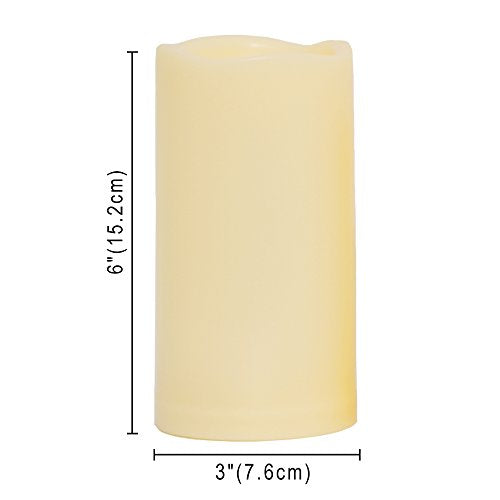Waterproof LED Pillar Candle 3"x6" - Remote Control