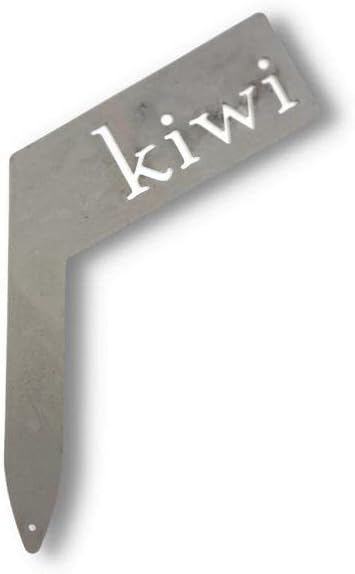 Planter Size Small Metal Garden Plant Vegetable Flower or Herb Markers 13.5 Inches Tall (kiwi, Raw, Unfinished Steel)