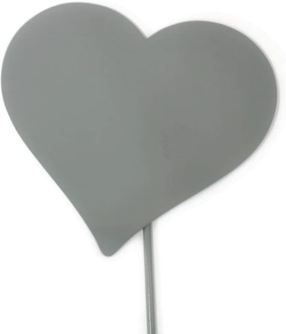 Peace and Heart Staked Signs or Wall Art Rustic or Powder Coated Finishes (Heart Small Stake 21", Gray)