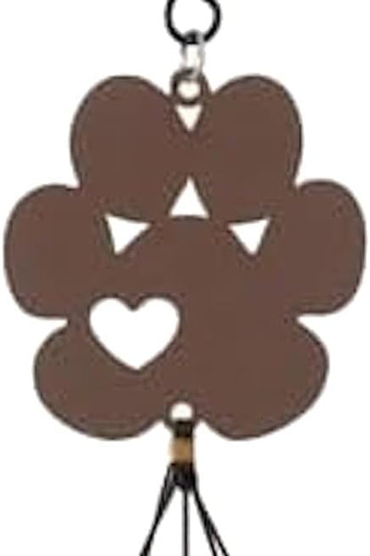The Bridge Collection Metal Paw Print Wind Chime - Memorial Wind Chime with Heart Paw Print - Decorative Pet Loss Gift with Metal Detail