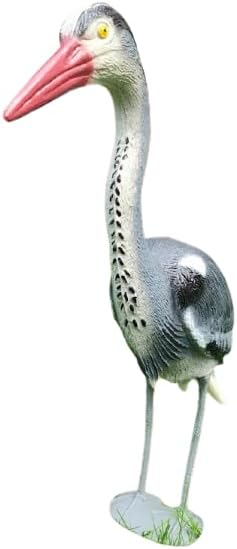 Pond H2o Blue Heron Decoy with Legs & Stake 30'' (76cm) Tall, Adult Blue Heron Statue for Backyard Koi Fish Ponds, Yards & Water Gardens