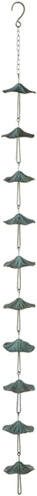 Ganz Large Green Patina Mushroom Rain Chain (144873)