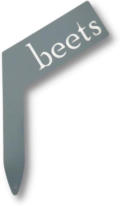 Planter Size Small Metal Garden Plant Vegetable Flower or Herb Markers 13.5 Inches Tall (beets, Primed Finish)