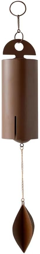 Outdoor Wind Chimes Heroic Windbell Antique Wind Bell, Deep Resonance Serenity Bell, Metal Cylinder Wind Chimes Windchime for Outdoor Garden, Patio, Porch Wind Bell, Deep Tone Sound (Brown)